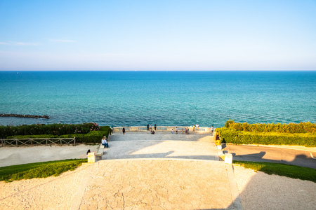 An image of a view from the monument to the fallen of Ancona, Italyのeditorial素材