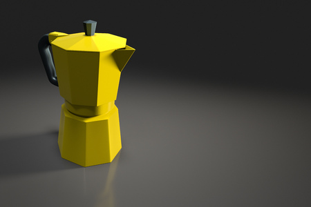 a typical italian coffee percolator 3d illustrationの写真素材