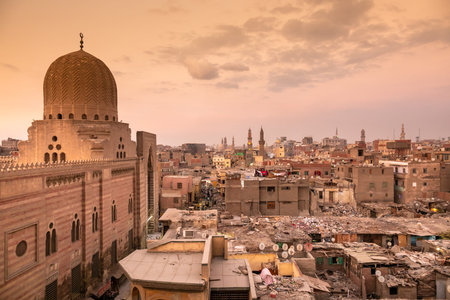 An image of a sunset scenery at Cairo Egypt