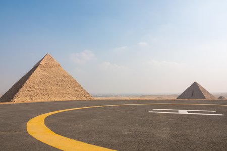 An image of the Pyramids at Giza Cairo Egyptの写真素材