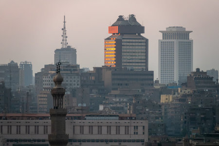 An image of a sunset scenery at Cairo Egypt