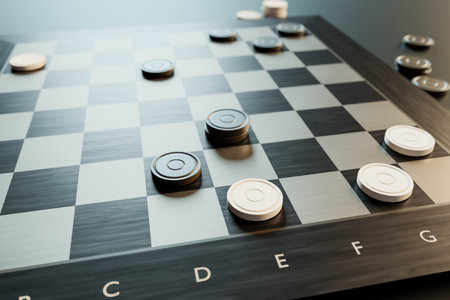 An image of a draughts game board