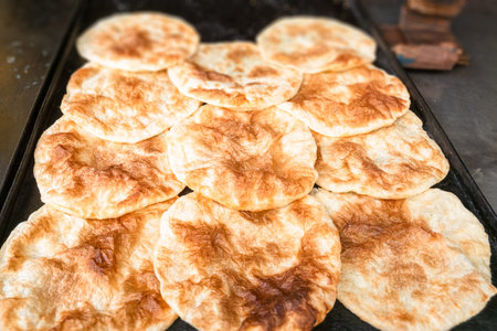 An image of some flatbread in Cairo Egypt
