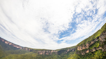 An image of the Blue Mountains Australia fisheye lens