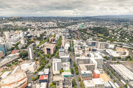 An image of a great view to the Auckland harbour New Zealandの写真素材