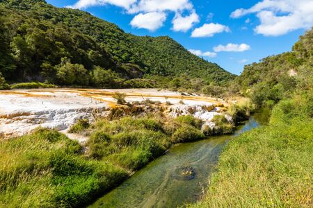 An image of a volcanic activities at waimangu new zealandの写真素材