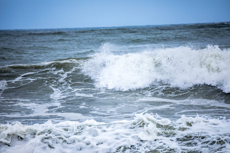 An image of a stormy ocean scenery background