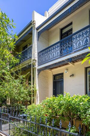 An image of a typical terrace house in Sydney Australiaの写真素材