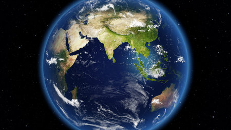 The planet Earth done with NASA textures 3d illustration
