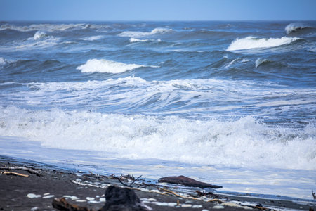 An image of a stormy ocean scenery background
