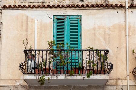 An image of a balcony at sicily italyの写真素材