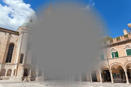 An image of a macular degeneration in the cityの写真素材