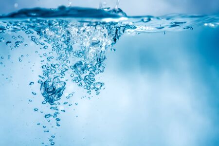 An image of a nice water air bubbles backgroundの写真素材