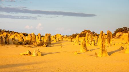 An image of the beautiful Pinnacles Desert in western Australiaの写真素材