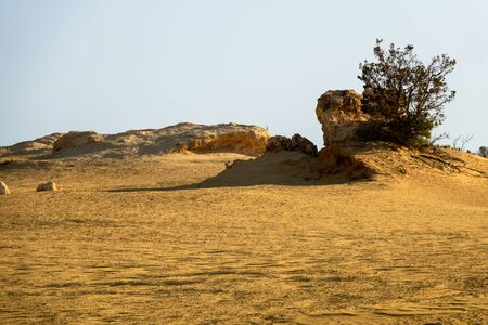 An image of the beautiful Pinnacles Desert in western Australiaの写真素材