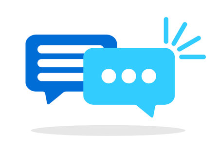 An illustration of a speech bubbles conversation symbol