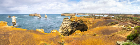 An image of the rough coast at the Great Ocean Road Australiaの写真素材