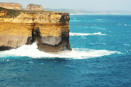 An image of the rough coast at the Great Ocean Road Australiaの写真素材