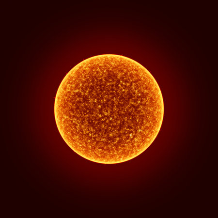 An illustration of our sun in space