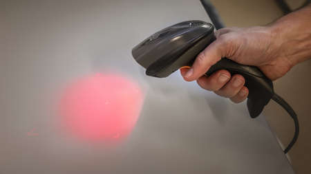 An image of a typical bar code scannerの写真素材