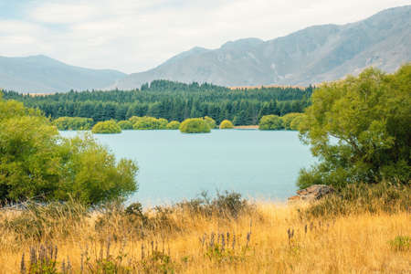 An image of an impression of Lake Tekapo in New Zealandの写真素材