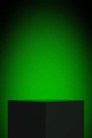 A display green light background 3D illustrationの写真素材