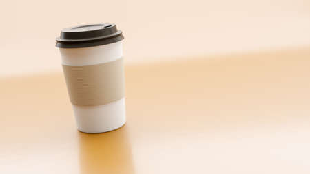 A typical coffee to go cup with space for your content 3D illustrationの写真素材