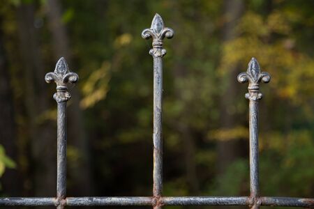 Door to the cemetery at a small castle in Germanyの写真素材