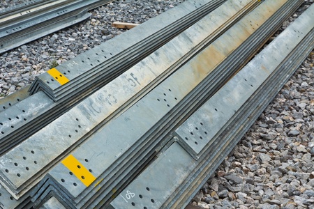 Group of beams in work placeの写真素材