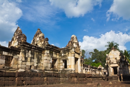 Old Khmer art sanctuary in Thailandの写真素材