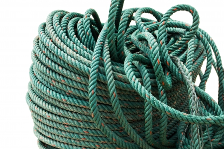 Roll rope on white backgroundの写真素材