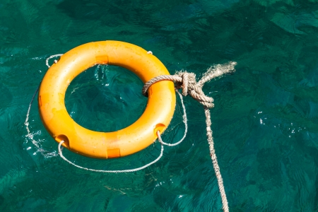 Rescue tube in the seaの写真素材