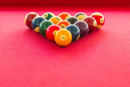 Colorful Billiard ballsの写真素材