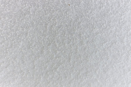 Close up of Graupel Snow pellets, formed when supercooled water droplets Freeze onto Snow Crystals