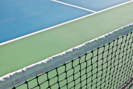 Pickleball is a paddleball racket sport combining elements of badminton, table tennis, and tennis.の写真素材
