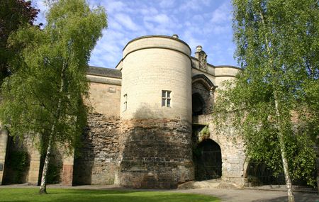 Nottingham Castle, England, U.K. Associated with the legend of Robin Hood and the site of the start of the English Civil Warの写真素材