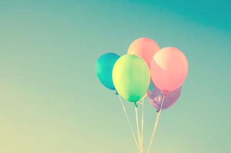 Color balloons backgroundの写真素材