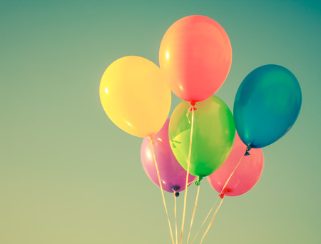 Color balloons backgroundの写真素材