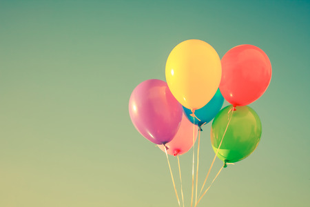 Color balloons backgroundの写真素材