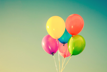 Color balloons backgroundの写真素材