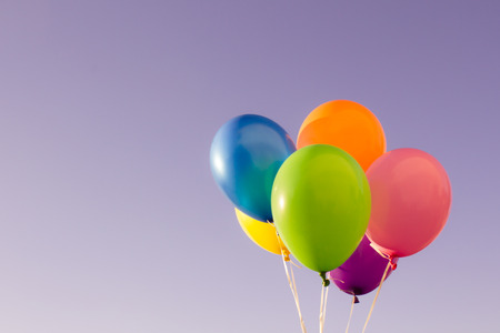 Color balloons backgroundの写真素材