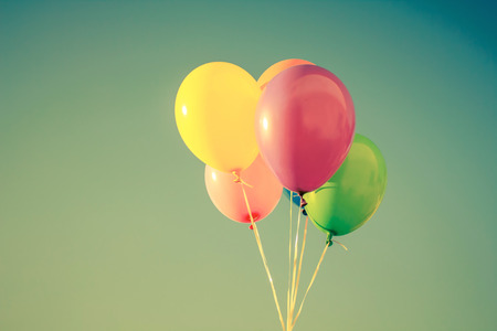 Color balloons backgroundの写真素材