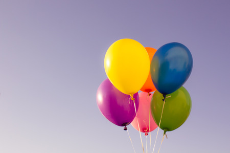 Color balloons backgroundの写真素材