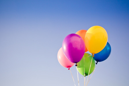 Color balloons backgroundの写真素材