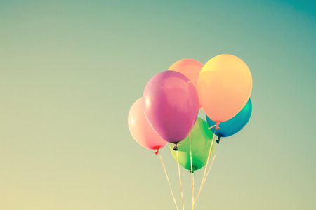 Color balloons backgroundの写真素材