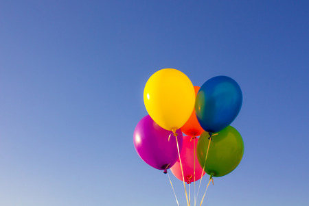 Color balloons backgroundの写真素材