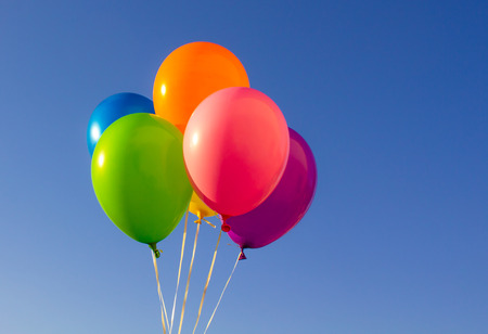 Color balloons backgroundの写真素材