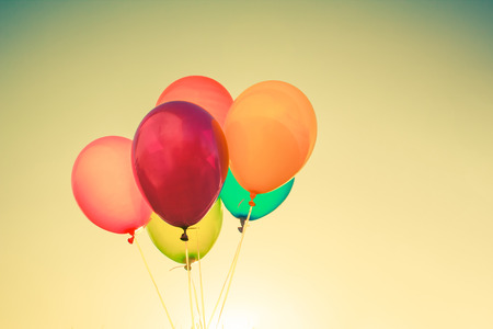 Color balloons backgroundの写真素材