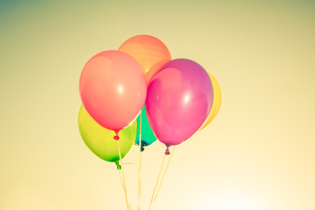 Color balloons backgroundの写真素材