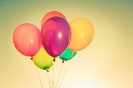 Color balloons backgroundの写真素材